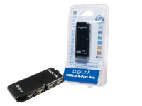 LogiLink 4-Port USB 2.0 Hub 480 Mbit/s Czarny