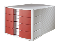 HAN Impuls Dateiablagebox Kunststoff Grau, Rot
