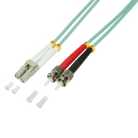 LogiLink 5m LC-ST kabel optyczny OM3 Niebieski