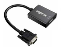 Approx appC25 0,2 m HDMI tipo A (Estándar) VGA (D-Sub) Negro