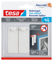 TESA 77773-00000 home storage hook Indoor Universal hook White 2 pc(s)