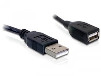 DeLOCK 2.0 Verlaengerung, A/A 15cm S/B kabel USB 0,15 m Czarny