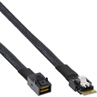 InLine Slim SAS cable, SFF-8654 to Mini SAS HD SFF-8643, 24Gb/s, 1m