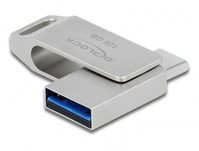 DeLOCK 54076 USB-Stick 128 GB USB Type-A / USB Type-C 3.2 Gen 1 (3.1 Gen 1) Silber