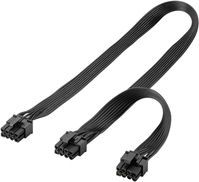 Goobay Power Supply Cable 8-Pin Male to Dual 6+2 Male for PCIe