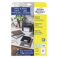 Avery 3481-10 étiquette à imprimer Blanc Imprimante d'étiquette adhésive