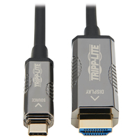Tripp Lite U444F3-50M-H4K6 video átalakító kábel USB C-típus HDMI Fekete