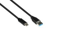 Alcasa 2831-AC010S USB-kabel 1 m USB 3.2 Gen 2 (3.1 Gen 2) USB A USB C Zwart