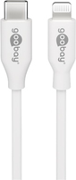 Goobay Lightning to USB-C, Charging and Sync cable, Apple fast charging up to 87 W, USB-C 480 Mbit/s, 2 m, white