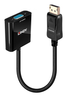 Lindy 41006 Videokabel-Adapter 0,15 m VGA (D-Sub) DisplayPort Schwarz
