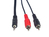PremiumCord KJACKCIN15 audio kabel 15 m 3.5mm 2 x RCA Zwart, Rood