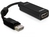 DeLOCK 61849 câble vidéo et adaptateur 0,125 m DisplayPort HDMI Type A (Standard) Noir