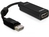DeLOCK 61849 video átalakító kábel 0,125 M DisplayPort HDMI A-típus (Standard) Fekete