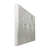 Tripp Lite N042U-W02-ST 2-Port UK-Style Keystone Wall Plate, Unloaded Shuttered Module, Icon Tabs, White