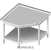 Eckarbeitstisch mit Grundboden, 1200x1200x850 mm (Anbau: 600/700 mm), ohne