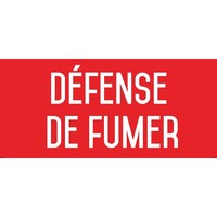 Défense de fumer - autocollant - L.200 x H.100 mm