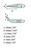 technical drawing - schmitz electronic snipe nose pliers ESD bent, long, serrated jaws - 5.1/2"