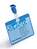 Durable Visitor Name Badge with Clip 60 x 90mm - Blue - Pack of 25