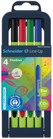 Fineliner Line-Up, 0,4 mm, 4er Stiftebox (schwarz, rot, blau, grün)