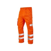 Leo Hi-Vis Orange Cargo Trousers Tall Leg - Size 34''