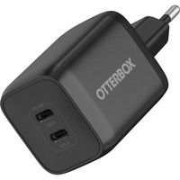 OtterBox Standard EU Wall Charger 65W GaN - 1X USB-C 45W + 1X USB-C 20W USB-PD - schwarz - ProPack (ohne Verpackung - nachhaltig)