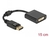 Adapter DisplayPort 1.1 Stecker zu DVI Buchse Passiv schwarz, Delock® [61008]