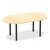 Dynamic Impulse 1800mm Boardroom Table Maple Top Black Post Leg I004178