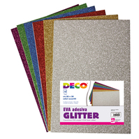 Gomma Glitter Adesiva Crepp Deco CWR - 20x30 cm - 10401 (Assortiti Conf. 10)