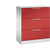 Armario para archivadores colgantes ASISTO, anchura 800 mm, con 3 cajones, gris luminoso / rojo vivo.