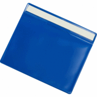 Kennzeichnungshülle A4 quer PVC selbstklebend blau VE=10 Stück