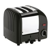 Dualit 20237 2 Slice Vario Toaster in Black - Removable Crumb Tray