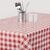 PVC Tablecloth in Red / White Checked Design - Liquid Resistant 890 x 890mm
