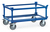 fetra® Paletten-Fahrgestelle, für Gitterboxen+Paletten, 750 kg Tragkraft, TPE, 800 x 600 mm