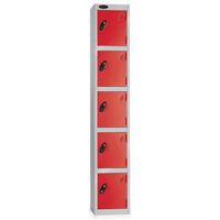 Probe coloured door lockers - five door - 1778 x 305 x 460mm