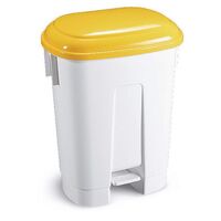 Pedal bins with coloured lids 60L