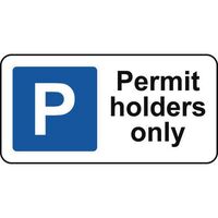 Permit holders only road sign