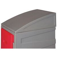 Sloping top for plastic lockers