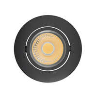 LED Downlight A 5068 T FLAT BIO, rund, 38°, 8W, 5000K, IP40, schwenkbar, dimmbar, schwarz matt