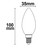 LED Filament Kerzenform C35, 2-fadig, E14, 2W 2700K 200lm 360°, dimmbar, klar