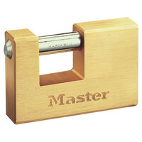 Master Lock 607EURD Rectangular 76mm Solid Brass Body Shutter Padlock