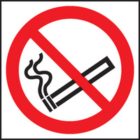 SPARTEX 13017B NO SMOKING SYMBOL (80X80MM) 1: RIGID PLASTIC