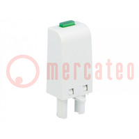 Signaling module; socket; Indication: LED; Colour: green; 6/24VAC
