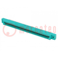 Card edge; PIN: 43; soldering; on PCBs; gold-plated; 2.54mm; 341