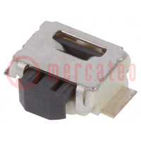 Microswitch TACT; SPST-NO; Pos: 2; 0.05A/12VDC; SMT; 0.49N; 2.5x3mm