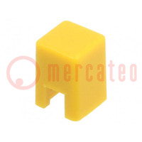 Button; push-in; 5.5mm; -25÷70°C; square; yellow; 4x4mm