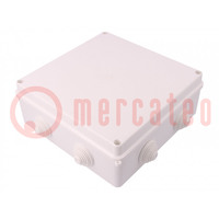 Enclosure: junction box; X: 196mm; Y: 196mm; Z: 78mm; wall mount