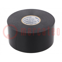 Tape: electrical insulating; W: 50mm; L: 30m; Thk: 0.25mm; black