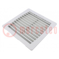 Filter; Cutout: 177x177mm; D: 34mm; IP55; Mounting: push-in; grey