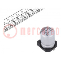 Condensatore: elettrolitico; SMD; 3,3uF; 50VDC; ±20%; -55÷105°C