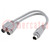 Cable; PS/2 socket x2,PS/2 plug; Len: 0.15m; Øcable: 5mm